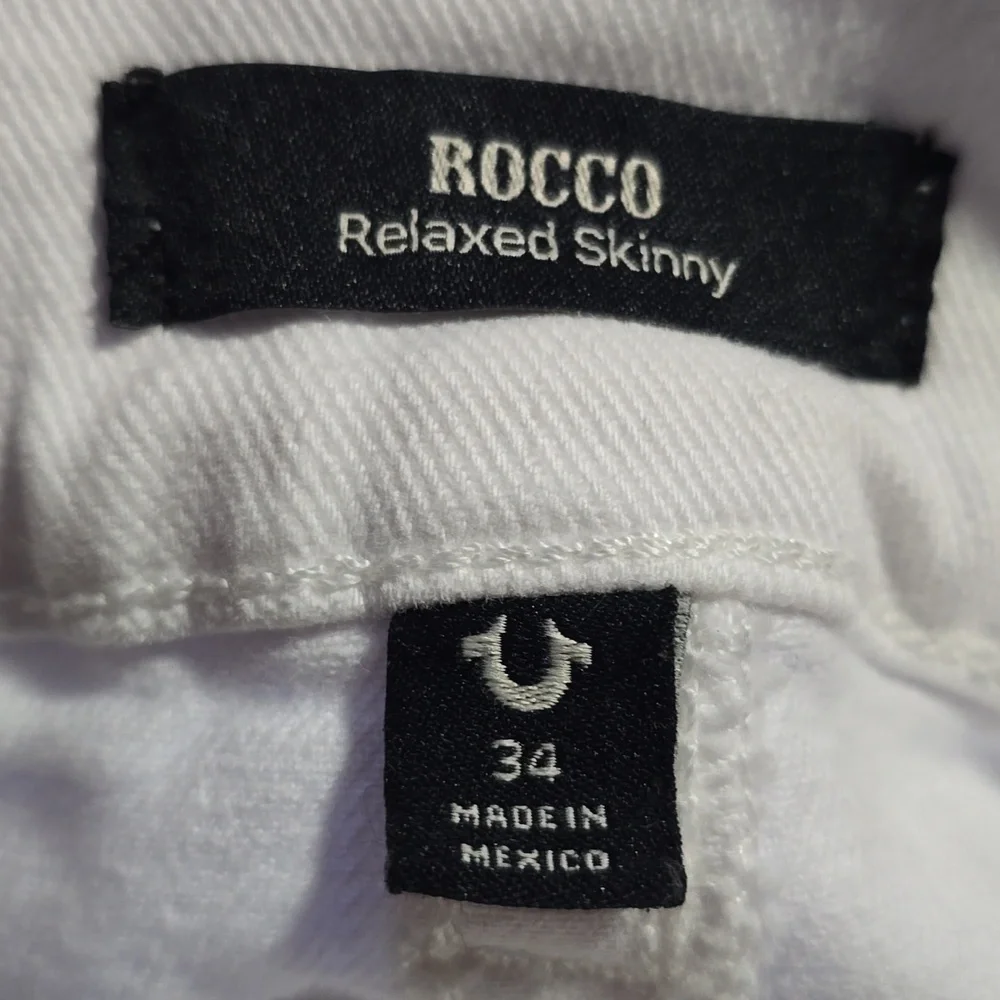 True Religion Rocco Relaxed Men's Skinny White Jeans